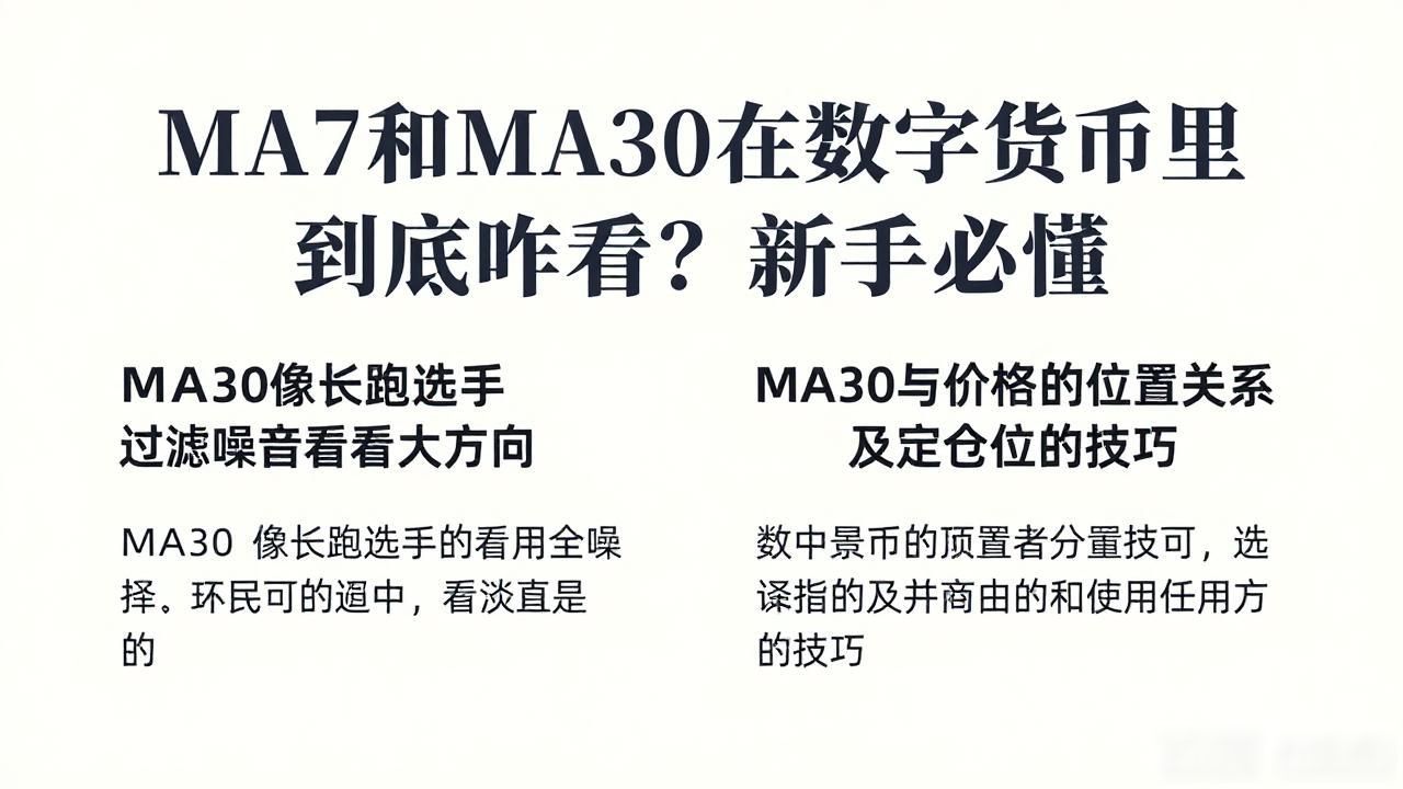 MA7和MA30在数字货币里到底咋看？新手必懂