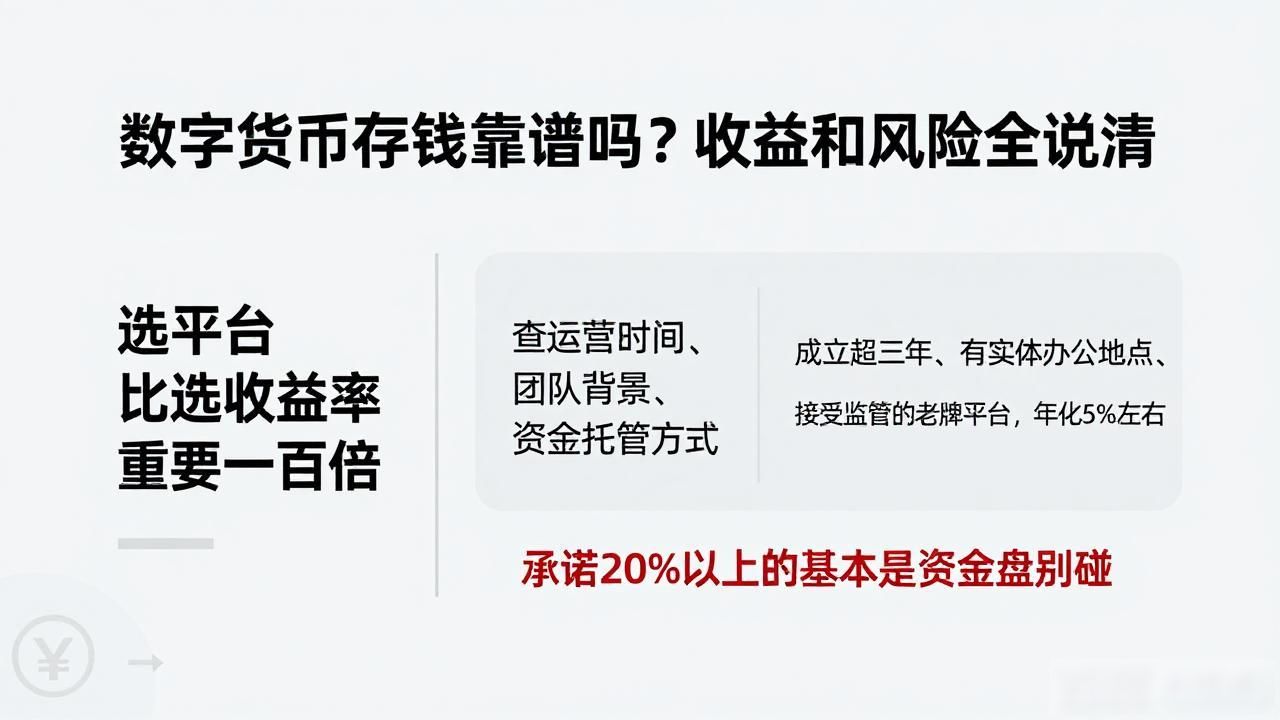 数字货币存钱靠谱吗？收益和风险全说清