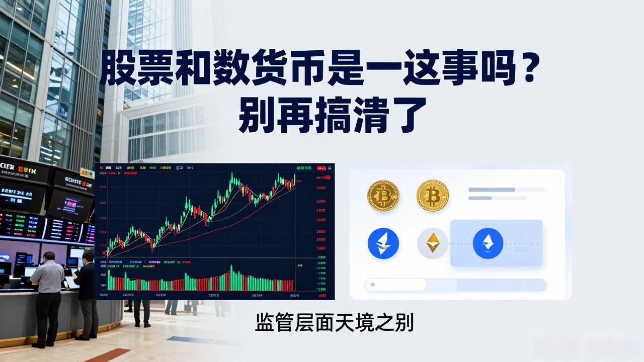 股票和数字货币是一回事吗？别再搞混了