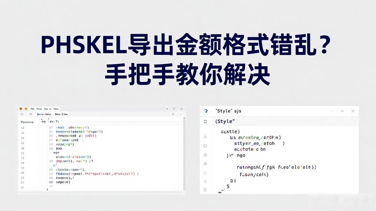 PHPExcel导出金额格式错乱？手把手教你解决