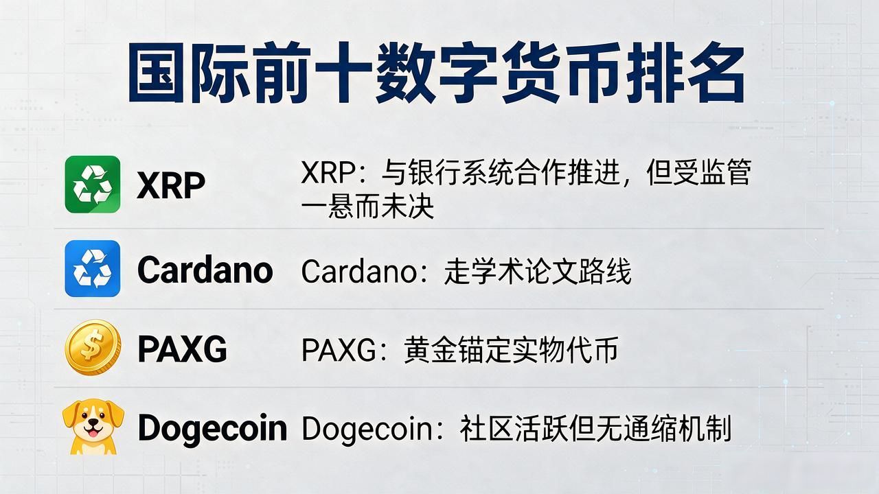 想找国际前十数字货币排名？这篇把十家全说透了