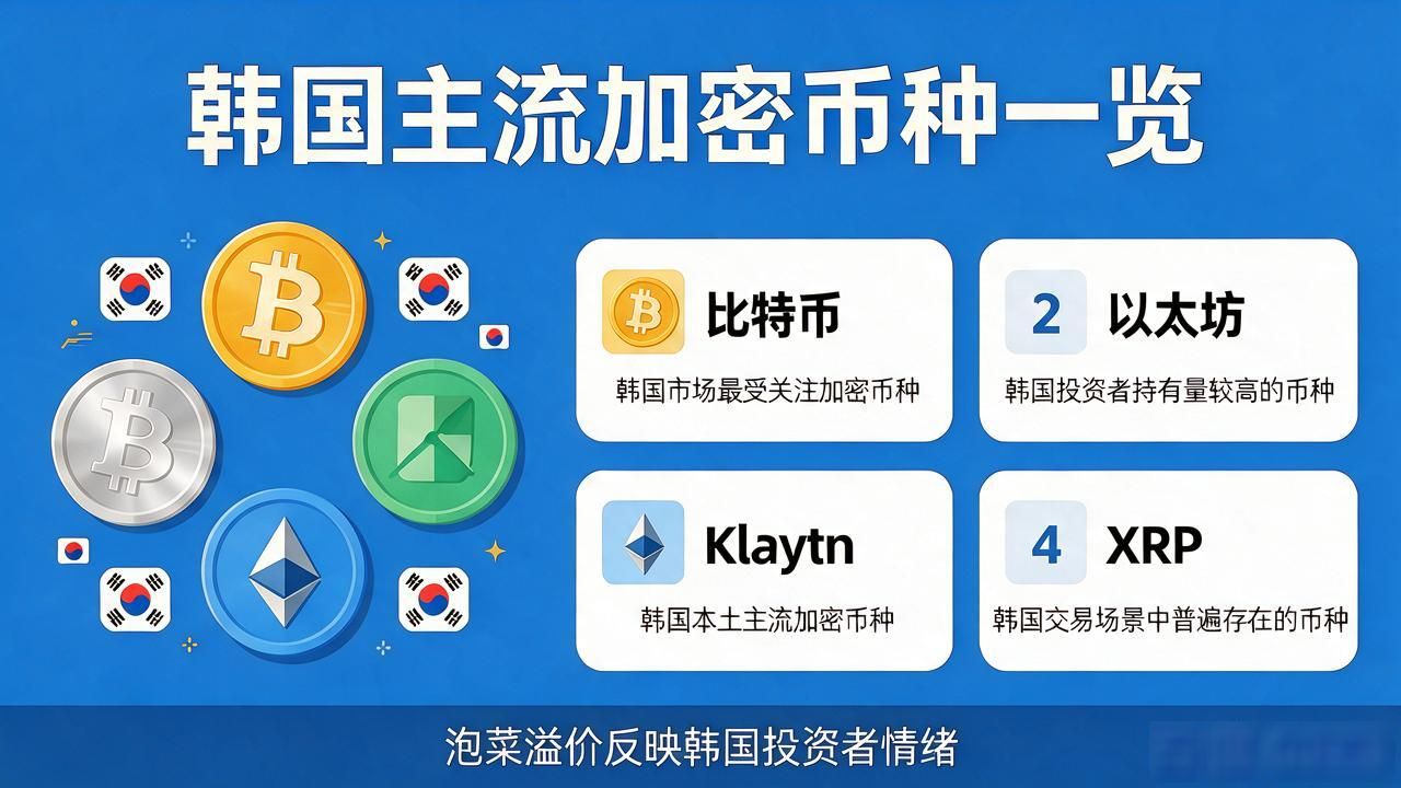韩国数字货币种类图：主流币种与平台一览