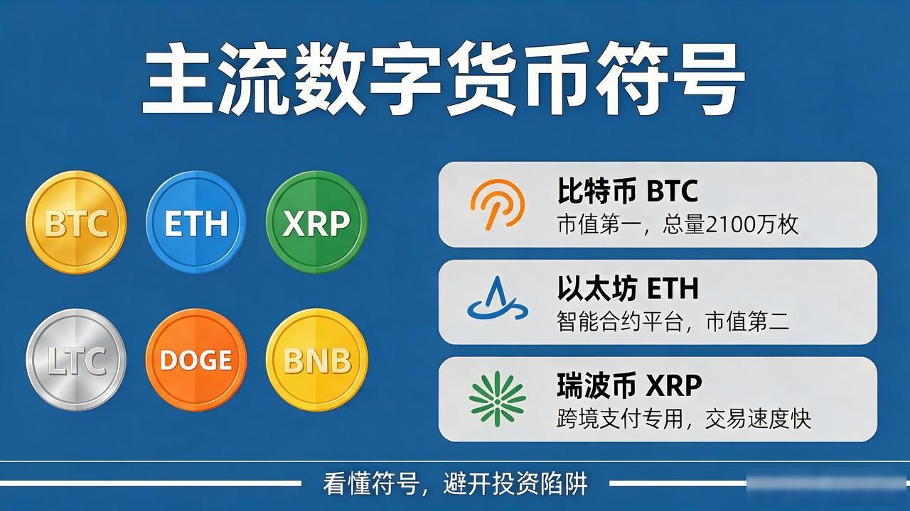 数字货币所有符号大全，看懂这些代码不踩坑