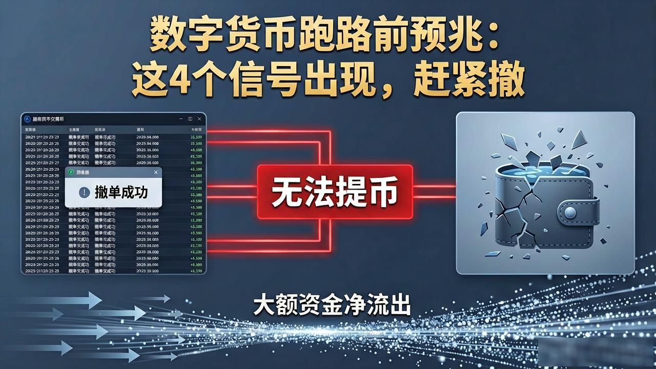 数字货币跑路前预兆：这4个信号出现，赶紧撤