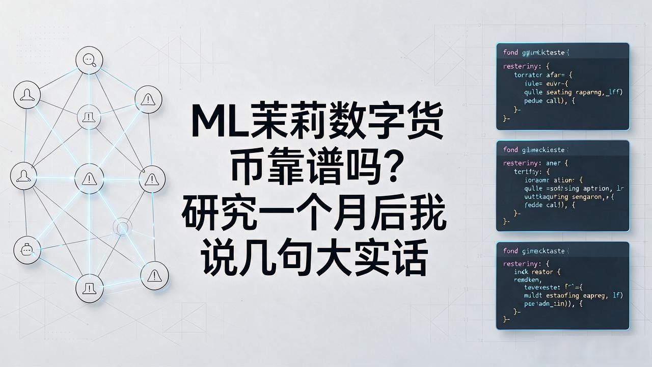 ML茉莉数字货币靠谱吗？研究一个月后我说几句大实话