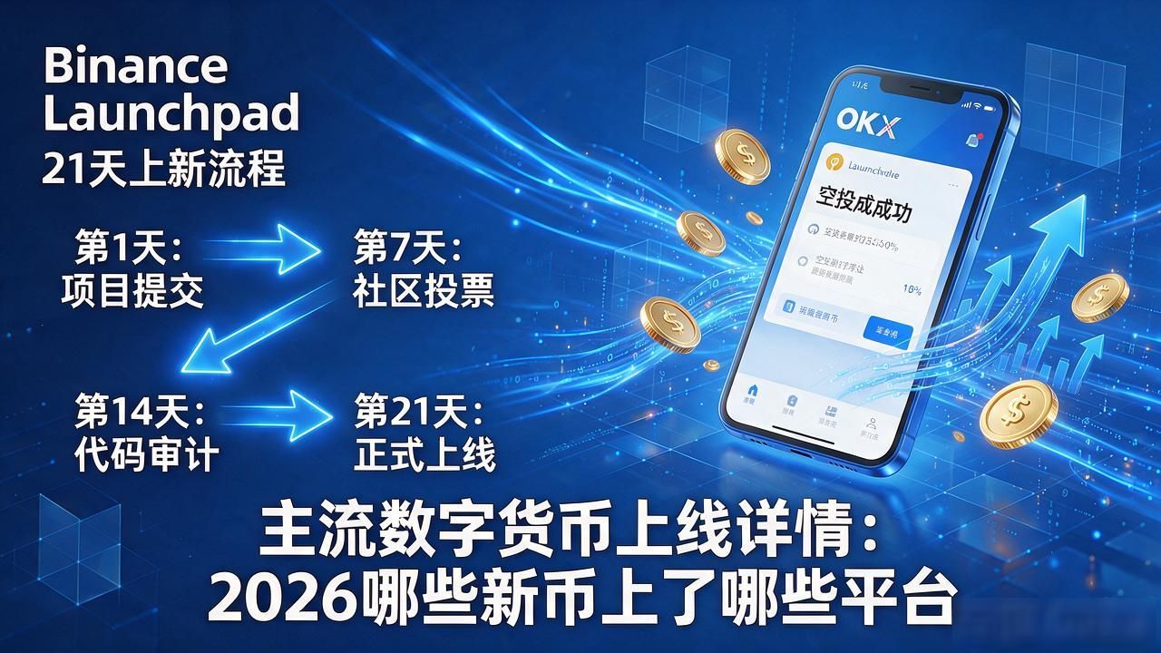 主流数字货币上线详情：2026哪些新币上了哪些平台