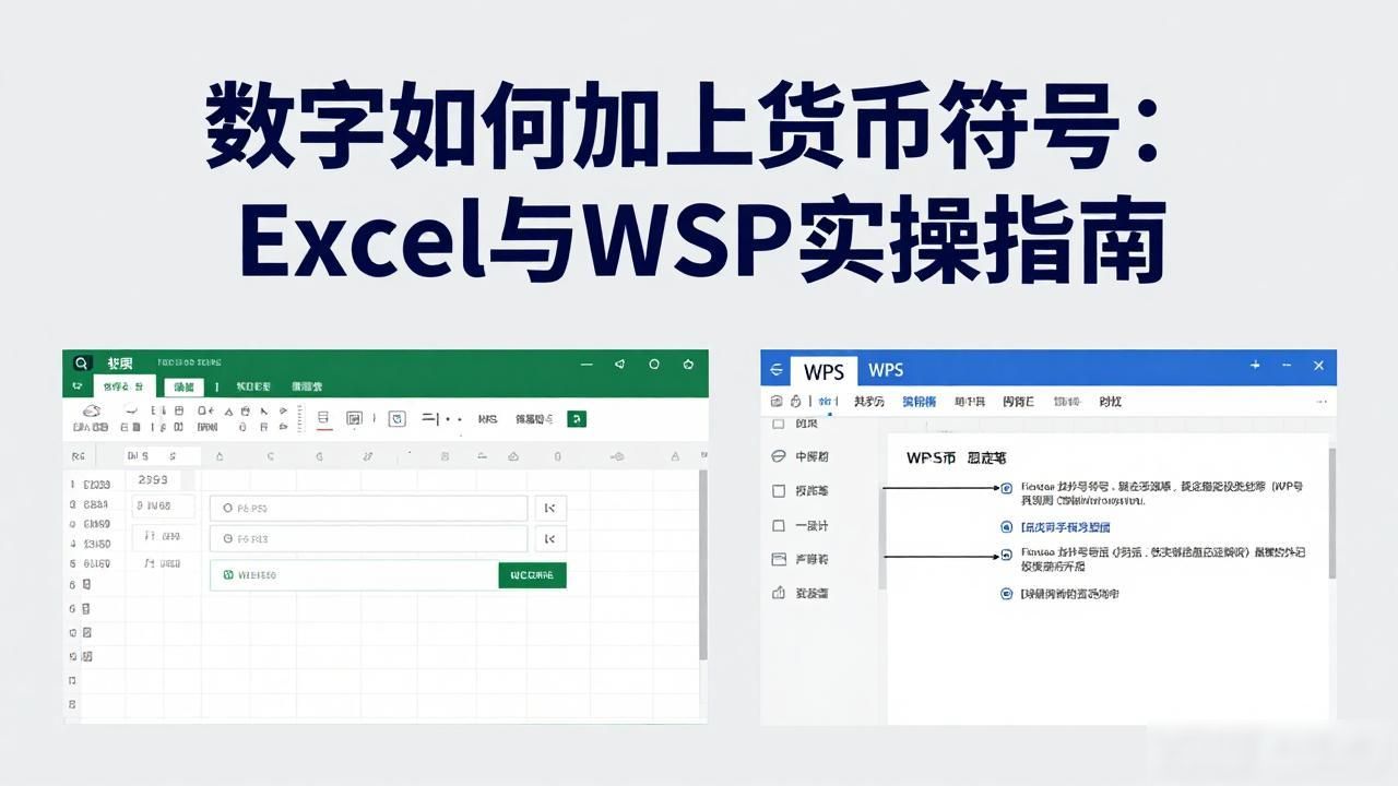 数字如何加上货币符号：Excel与WPS实操指南