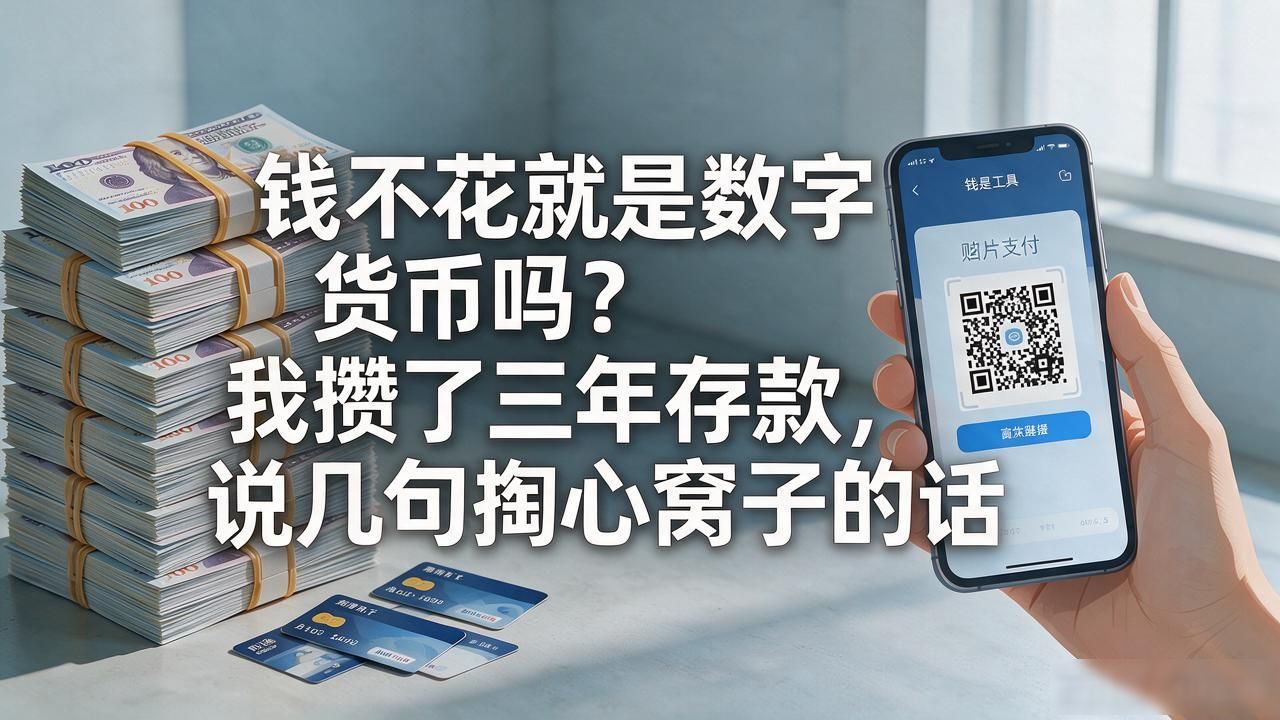 钱不花就是数字货币吗？我攒了三年存款，说几句掏心窝子的话
