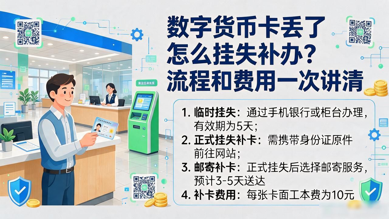 数字货币卡丢了怎么挂失补办？流程和费用一次讲清