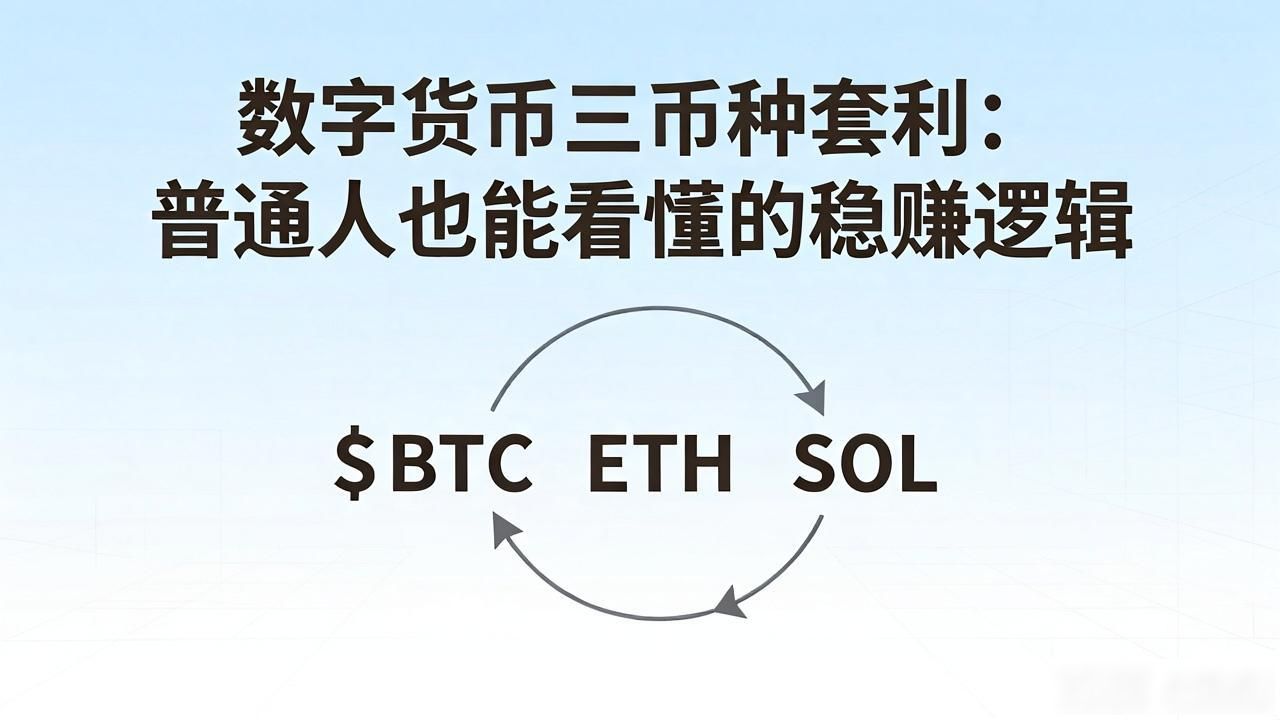 数字货币三币种套利：普通人也能看懂的稳赚逻辑