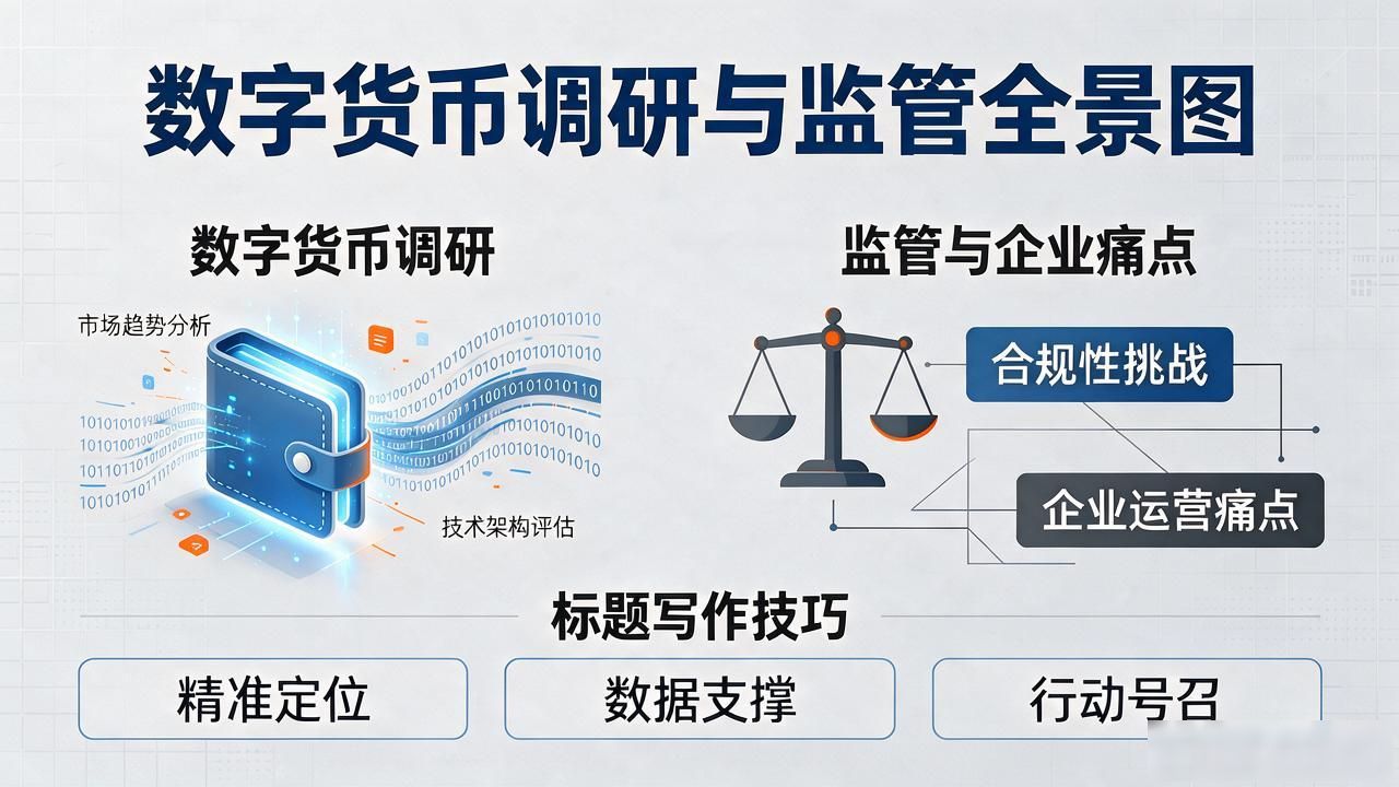 数字货币调研怎么写？3招搞定标题核心词，精准匹配监管与企业痛点