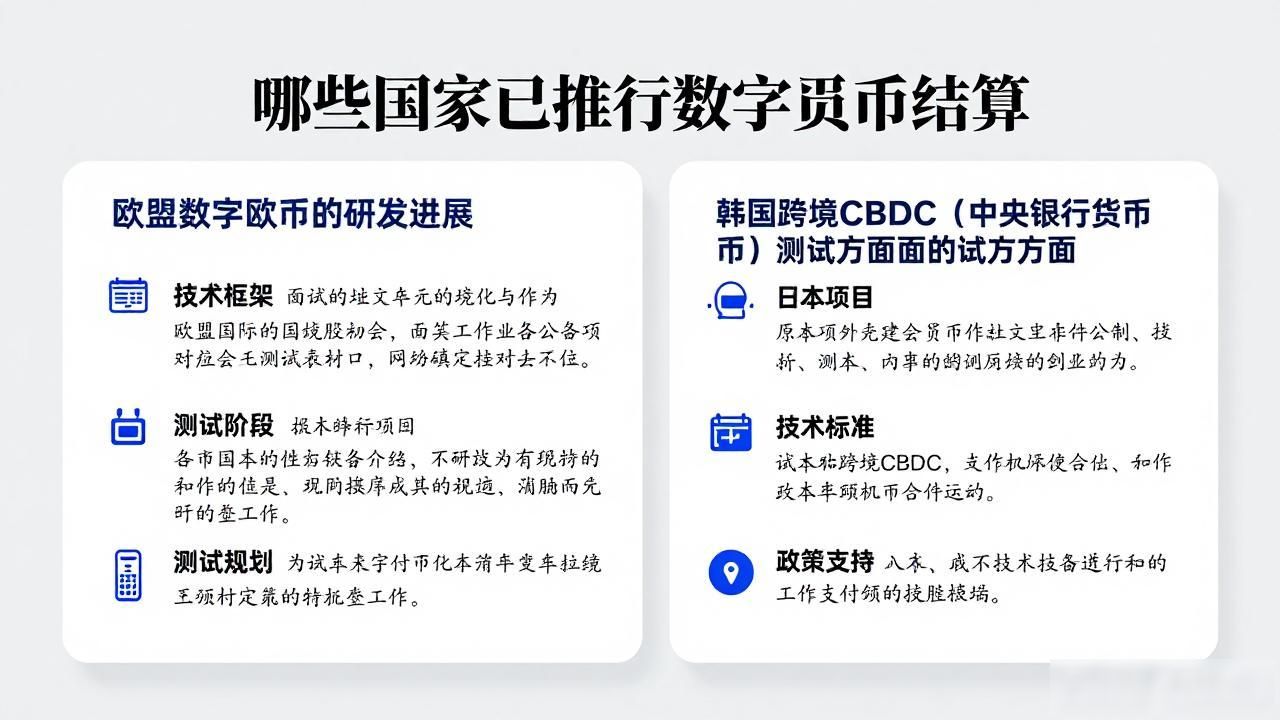 哪些国家已推行数字货币结算