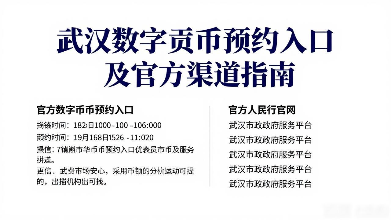 武汉数字货币预约入口及官方渠道指南