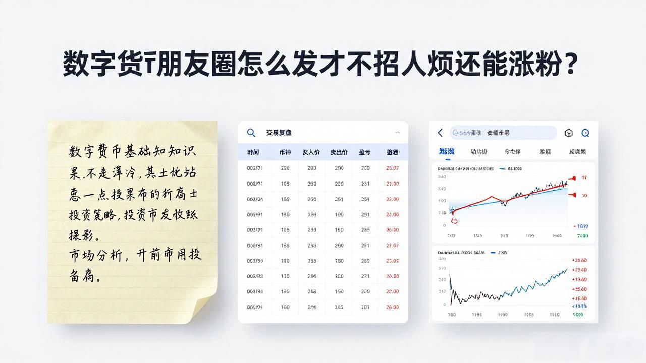 数字货币朋友圈怎么发才不招人烦还能涨粉？