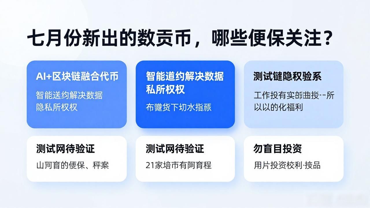 七月份新出的数字货币，哪些值得关注？
