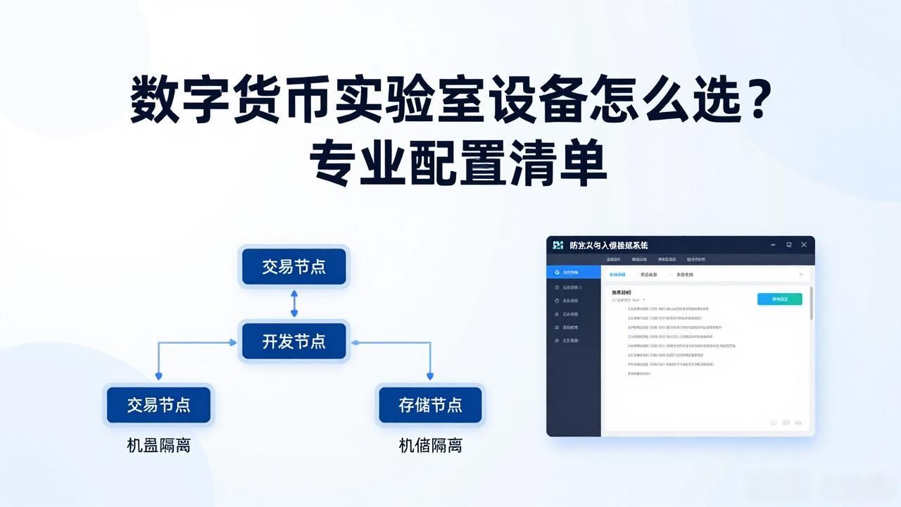 数字货币实验室设备怎么选？专业配置清单