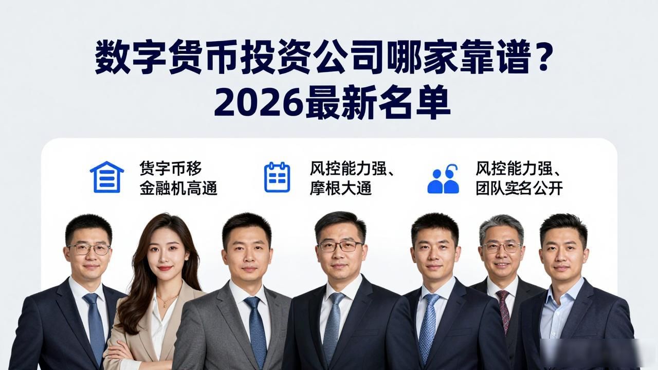 数字货币投资公司哪家靠谱？2026最新名单