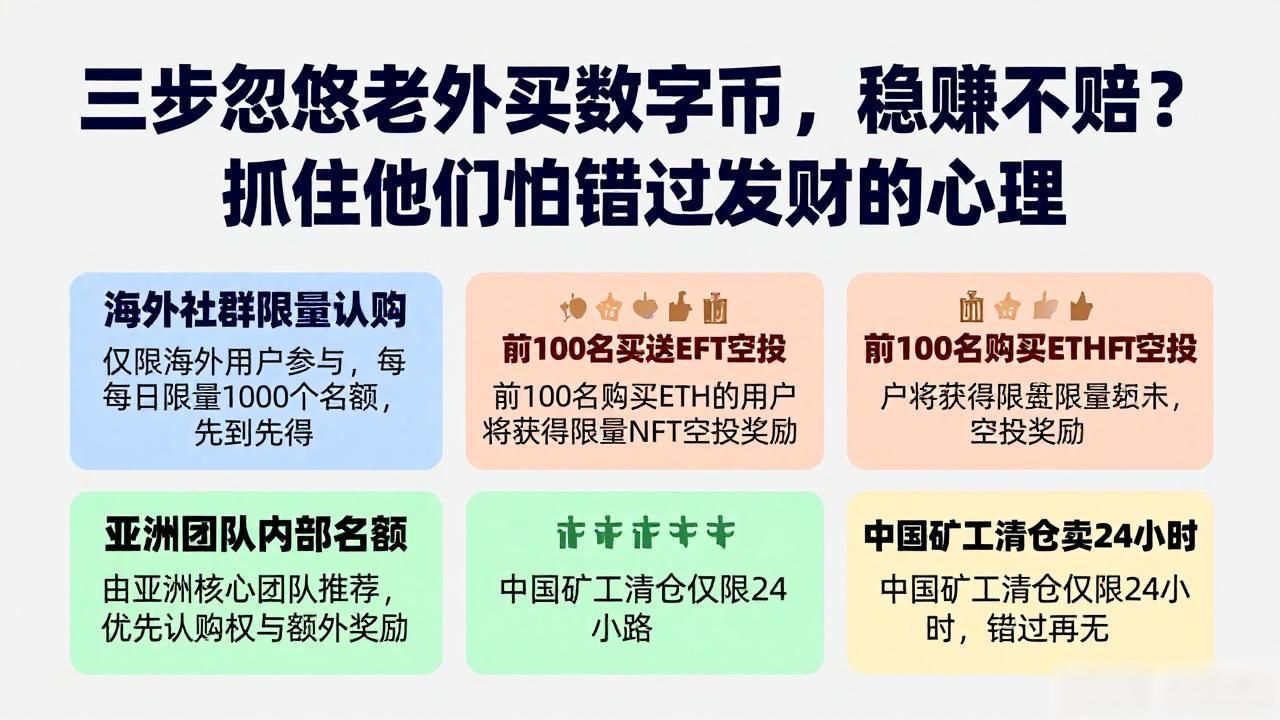 三步忽悠老外买数字币，稳赚不赔？抓住他们怕错过发财的心理