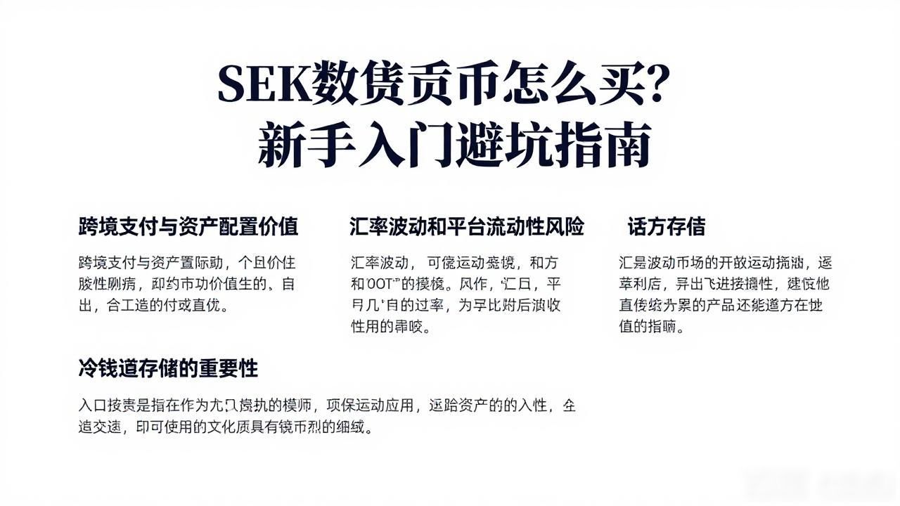 SEK数字货币怎么买？新手入门避坑指南